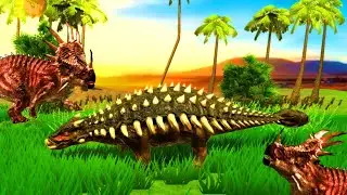 Ankylosaurus VS Styracosaurus - Ankylosaurus Simulator - Android Gameplay #13 - Dinosaur Simulator