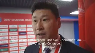 Interview of the head coach of South Korea Jim Paek after game vs Finland 15.12.2017