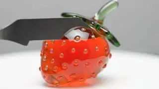 glass fruit cutting #vtouch
