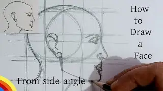 How to draw a face from side angle.