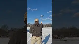 PERFECT WINTER DRONE LANDING