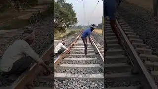 Indian Railway train line repair