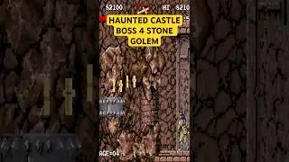 Haunted Castle (Arcade 1988) - Level 4, Boss Stone Golem  #arcade #retrogaming