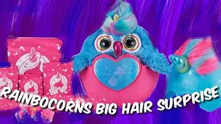 Rainbocorns Big Hair Surprise Unboxing!  Extra large egg with a lot of presents! Unicorn 🦄 Opening!