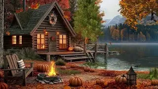 Cozy Autumn Rain &Fireplace 🔥🍂Ambience for Sleep & Deep Relaxation