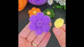 🌸 Easy Crochet Flower Tutorial | Make & Sell Colorful Yarn Flowers 🌼