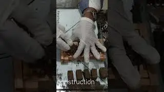 How to make Miniature Bricks for Model House || Small Bricks #miniconstruction#construction #shorts