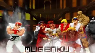 Zero Ryu aka Dodge Master Ryu! vs Super Street Fighter Team! ft Ryu, Ken, Sagat, Akuma! MUGEN