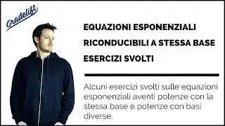 Equazioni Esponenziali Esercizi Svolti