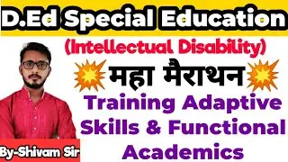 Training Adaptive Skills And Functional Academics || महा मैराथन || D.Ed SE (ID) ||