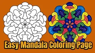 Mandala Coloring Page Colored With Relaxing Music Colored By Osman Mandalas World |  Video 123