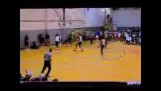 Miami Heat Lebron James finishes the dunk started by Dwyane Wade in preseason scrimmage