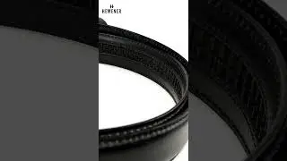 Hemener Matte Finish Metal Buckle Genuine Leather Belt for Men