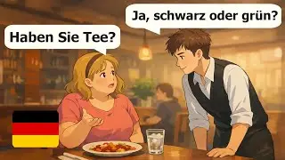 Изучение немецкого языка для начинающих: 12 ежедневных диалогов на немецком языке в кафе (уровень A1
