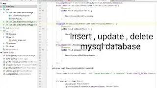 how to Insert  Update and Delete data in mysql using php in Android Studio by techzcom educationArea
