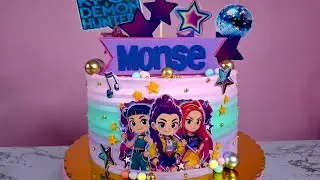 PASTEL GUERRERAS KPOP DEMON HUNTERS PASO A PASO #viralcake #cakedecorating #parati #pasteles