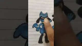 riolu evolve lucario drawing.. #shorts #drawing #pokemon #viral #hanuman #trending #mrbeast #shriram