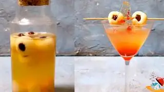 Creepy eye popping Halloween cocktails