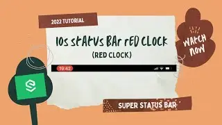 iOS status bar with red clock tutorial 2022