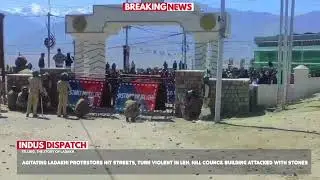 Leh Protest Turns Violent | Hill Council Building Attacked by Agitating Ladakhi Protestors