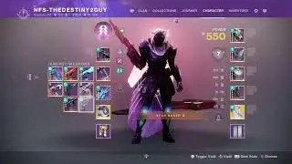 Destiny 2  grinding 4 the cyan crystal and traits come join me.