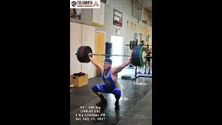 Sean Brooks, 105 Kg Lifter, 140 Kg Snatch Lifetime PR, Saturday, July 15, 2017