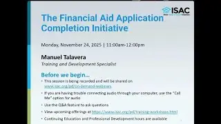 The Financial Aid Application Completion Initiative