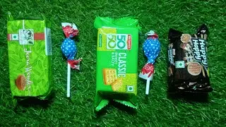 Satisfying video asmr jeera biscuit and lolipop candy unboxing video 🍭🍭🍪🍪
