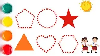 2d geometric shapes drawing for kids | preschool learning video 