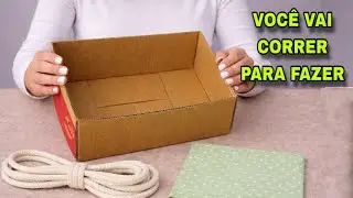 Замечательная идея с картонной коробкой и тканью - Сделай сам #вирусное #поделиться #сделайсам