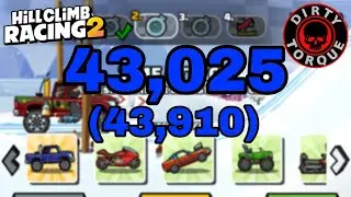 43,025 (43,910) Points in Difficult Rider | Hill Climb Racing 2