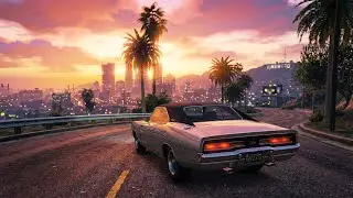 GTA V Sunset Drive - Classic Car Cruising (Relaxing Enhanced Edition)