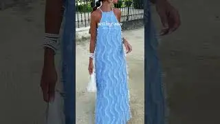 Texture Tassel Halter Backless Maxi Dress