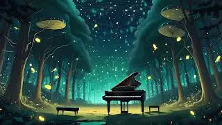 Enchanted Forest: Starry Night Piano Lofi - Piano Harmonics