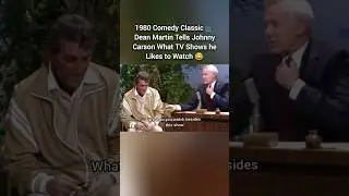 1980 Comedy Classic 📺 Dean Martin Tells Johnny Carson What TV Shows he Likes to Watch 😂