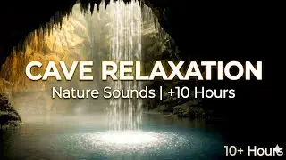 Relaxing Waterfall Sounds in a Cave 🌊 Nature Ambience for Sleep, Study & Meditation | +10 Hours 