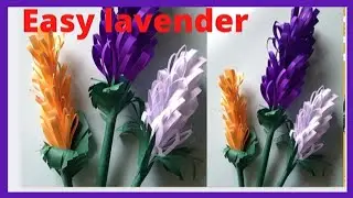 How to make lavender paper flower | DIY flower|origami lavender