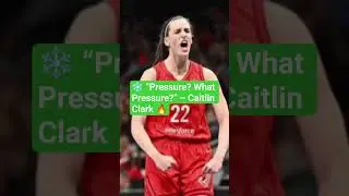 ❄️ &ldquo;Pressure? What Pressure?&rdquo; &ndash; Caitlin Clark 🔥.