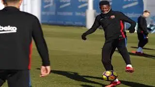 Reprise partielle de l&rsquo;entra&icirc;nement pour Demb&eacute;l&eacute;