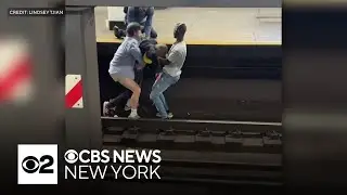 Video shows good Samaritans rescue man from subway tracks in NYC