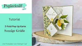 🍋 Tutorial 🍋 Besondere Kartenform- Sonnige Z-Fold Pop Up Karte