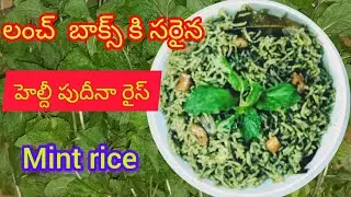 లంచ్ బాక్స్ కి సరైన హెల్దీ పుదీనా రైస్| healthy mint rice @geethawellnesskitchen 