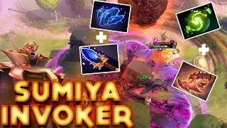 SUMIYA INVOKER Wombo Combo with New Overwhelming Blink + Refresher Orb - 7.28 Patch Dota 2