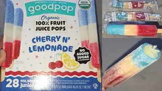 Costco Sale Item Review goodpop Organic 100% Fruit Juice Pops Cherry N' Lemonade Taste Test