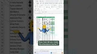 😳 sk infosolutions 👀 Look at this attendance tracker  #excel #shorts
