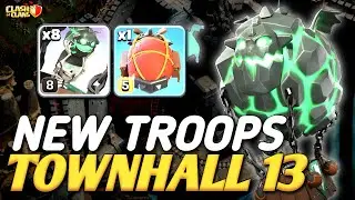 TownHall 13 War Attacks New Troops LAVALOON Attacks with Super Archer Blimp (Clash of Clans) 