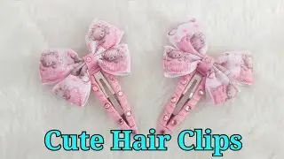 Ribbon Bow Tutorial / Part 16/ How to cover Snap Clip/ Snap Clips / Hair Accessories/DIY/2024