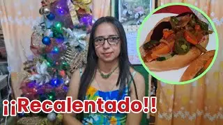 Un saludo de navidad y preparando dilicioso un pan con pollo 