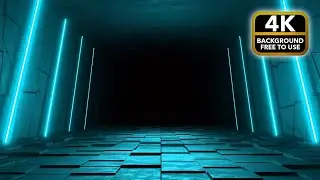 4K Light Blue Neon Tunnel Background | Futuristic Loop for Visuals & Edits 💡