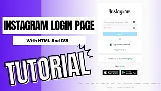 🔴 How to create Instagram login page with HTML and CSS only - Hindi